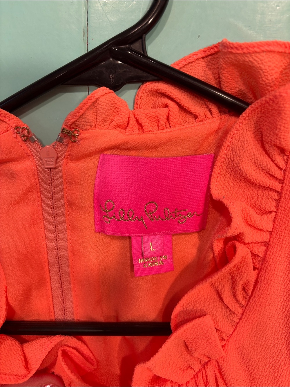 Lilly Pulitzer Jazzy Sleeveless Ruffle Tiered Midi Dress in Bright Orange - Picture 2 of 3